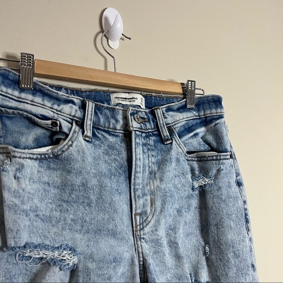 ABERCROMBIE & FITCH THE BOYFRIEND MID RISE BLUE JEANS SIZE 4 - Picture 5 of 8